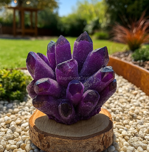 Natural violet amethyst - violet,