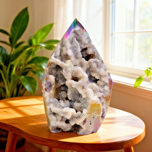 Angel aura sphalerite druzy - aura,