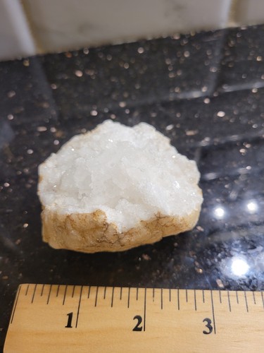 Natural white quartz geode - quartz,
