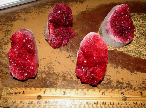 Natural claret geode cluster - claret,